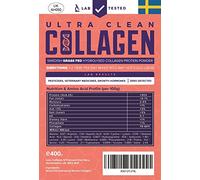 Clean & Pure Collagen Powder Lab Tested Bovine Peptides | Supplements for Men & Women | No or Zero Growth Hormones, Pesticides or Vet Meds | UK's Only Lab Tested Collagen | Sourced from Sweden - 400g