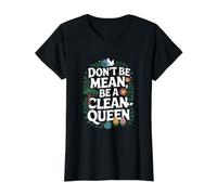 Clean Queen - Environment Earth Day Climate Change Value Graphic T-Shirt, Women, Black, XS