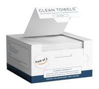 Clean Skin Club Clean Towels, 100% USDA Biobased Dermatologist Approved Face Towel, Disposable Clinically Tested Face Towelette, Facial Washcloth, Makeup Remover Dry Wipes, Ultra Soft (2 pack)