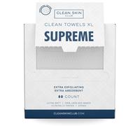 Clean Skin Club Clean Towels XL™ Supreme, 100% USDA Biobased Dermatologist Approved Face Towel, Gentle Exfoliation, Disposable Facial Washcloth, Makeup Remover Dry Wipes, 50 Count