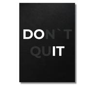 CLEAN SPORTS Motivational Poster Dont Quit DIN A1 (59.4 x 84.1 cm) Black White - Motivation for Office, Home Office, Startup & Gym - Inspirational Wall Picture for Entrepreneurs, Founders & Athletes