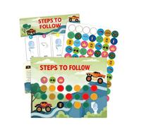 Clean Sticker Chart | Motivation Behaviour Learning Support | Potty Training Boards for Girls at Home in Class and Travel