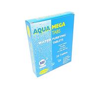 Clean Tabs 040781 Aqua Mega Water Purifying Tablet, Blue, Pack of 20
