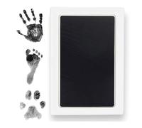Clean Touch Ink Pad for Baby Handprints and Footprints - Inkless Infant Hand & Foot Stamp - Safe for Babies, Doesn’t Touch Skin - Perfect Family Memory or Gift - Black Print Kit by Tiny Gifts