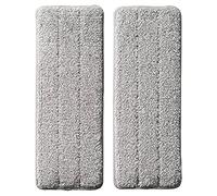 CleanAid Formosa 2 Floor Mop Replacement Covers - Mop Set with Bucket, Flat Wiper, Extra Long 155 cm Stainless Steel Handle, 2 Microfibre Mop Covers - (Replacement Cover)