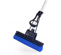 CleanAid OneTouch Easy Wring Mop - PVA Sponge & Telescopic Handle - Wiper for Laminate, Tiles & Parquet - Hygienic Floor Cleaning without Wet Hands