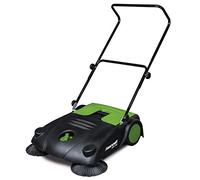 Cleancraft HKM 700 7304007 Hand Sweeper with Two Side Brooms, Working Width 70 cm, Sweeping Container 20 L, Height-Adjustable