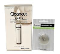 Cleancut Shaving Bundle - ES412 Personal Shaver & K30SP Replacement Kit - No Nicking or Cutting - Cordless, Electric Shaver for Men & Women - Personal, Pubic, Intimate Area Shaver - Made in Japan