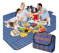 Cleaneaty Picnic Blanket, Foldable Outdoor Beach Blanket Waterproof Beach Rug Lightweight Picnic Mat with Handle for Hiking Travelling Beach Camping Parks Family