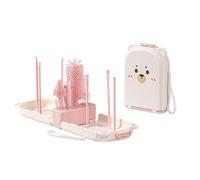 Cleaner Brush Travel Nursing Bottle with Drying Rack & Empty Baby Milk Cleaning Infant Care Cleaning Set