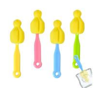 Cleaner for baby bottle teats - 4 pieces bottle nipple brush set, cleaning brush with long handle for cleaning baby bottles, cups for use in the home, when travelling and on the plane