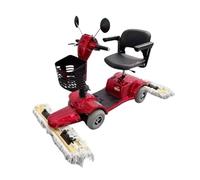 Cleaner Machines Driving Electric Dust Cart, Commercial Floor, Property Factory Workshop, Cleaning Vehicle, Floor Scrubber(Red)