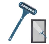 Cleaner Tool - Mesh Dust Scrubber with Water Squeegee, Fly Screen Door Cleaner for Household, Fibre Fabric Rain Film, Patio, Bathroom, Multipurpose Outdoor