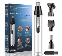 Cleanfly AY-313 Nose Hair Trimmer for Men,2020 Upgrade Professional USB Rechargeable Nostril Nasal Hair Vacuum Cleaning System,4 in 1 Hair and Beard Clippers for Women with Waterproof,White