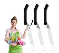 Cleangor Crevice Cleaning Brushes, Scrub Brush for Hard to Reach Small Space, Home Essentials, Cleaning Supplies, Cleaning Tools for Household Use, Bathroom, Shower, Kitchen, Window, Toilet (3, Black)