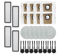 Cleaning Accessories Set for Mijia M40S OV31CN 4 Filters, 6 Mop Cloths, 8 Dust Bags, 8 Side Brushes for a Healthier Living Space