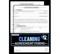Cleaning Agreement Forms: Business Contract Logbook for Residential & Commercial Cleaners | 60 Forms, 120 Two-Sided Pages