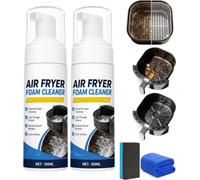 Cleaning Air Fryer Foam Cleaner| Heavy Duty Kitchen Degreaser Spray (2 Pcs) | Oven Cleaner Spray| Kitchen Degreaser Foam Spray for Basket and Tray & Kitchens Appliances