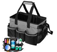 Cleaning Bag - 17.72x10.24x9.06 inch Purse Organizer, Multi Pocket , Portable Supplies Carrier with Handle, Janitorial Storage for Bathroom, Kitchen, Bedroom,