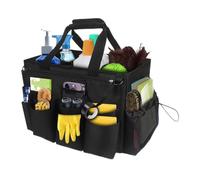 Cleaning Bags for Housekeepers,Foldable Cleaning Tote - Tool Tote Breathable Mesh Waterproof with Handle Shoulder Strap for Dusters Rags Workplace Kitchen Laundry