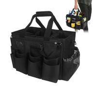 Cleaning Bags for Housekeepers | Foldable Cleaning Tote - Waterproof Breathable Pack with Handle Shoulder Strap for Sprays Dusters Towels Rugs Brushes Kitchen Salon Car Washing Garage