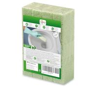 Cleaning Block WC - Removes the most encrusted limescale, hard water stains and dirt from your toilet, sinks, baths and any porcelain surface in the bathroom- 4-unit pack