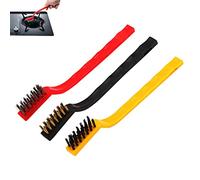 Cleaning Brush,3pc/Set Pan Gas Rang Burner Cooker Pot Hearth Cleaner Tool