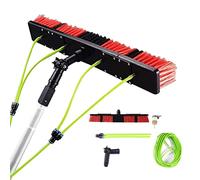 Cleaning Brush 5-12M Window Cleaning Pole, Water/Hose Fed Pole, Water Fed Telescopic Cleaner Brush,Cleaning Photovoltaic And Solar Panels（9M/30Ft Rod,50Cm Brush Head (7m/