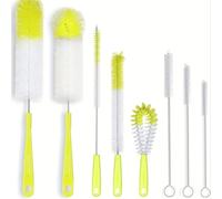 Cleaning Brush 8pcs Straw Brush,Tea Stain Removal,No Dead Corner, Multipurpose Kitchen Cleaning,For Water Bottle,tea Cup, Groove(Green)