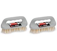 Cleaning Brush - Durable Bristles and Indestructible Handle, 100% Recycled Plastic for Cleaning and Scrubbing Outdoor Areas (Pack of 2)