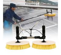 Cleaning Brush for Solar Panels with 7.5 m Extension Rod, Double Head Automatic Brush for Roof and Water for Efficient Maintenance of the Bath, Battery