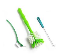 Cleaning brush for Thermomix TM31 TM5 TM6 TM21, set of 3, mixing cup brush, knife brush with nylon bristles, cleaner washing up brush set, accessory tool for mixing pot knives, pots, thermal cookers