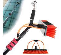 Cleaning Brush Water Fed Pole Kit Solar Panel Cleaning Equipment Tool Photovoltaic Module Cleaning Tool the Length of the Telescopic Rod Can Be Adjusted Freely,20FT/6M