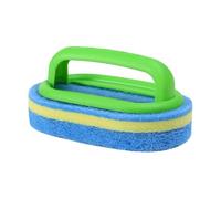 Cleaning Brush With Handle Sponge, Multi-Surfaces Use, 16x9.5x7.5cm, Ergonomic Bathroom Sponge, Household Scouring Pad, Removes Dirt And Grime, For Sink, Toilet, Tile, Bathtub, Shower, Spa