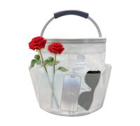 Cleaning Caddy Bag - PVC Waterproof Design, Spacious Folding Container, Versatile Organiser Basket, Portable Carry Bag - Handle for Travel Bathroom Supplies | Compact Storage Bag Home Bathroom