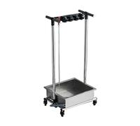 Cleaning Cart on Wheels - Movable Organizer with Mop Rack for Efficient Housekeeping in Home, Laundry Room, and Garage