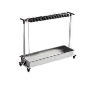 Cleaning Cart on Wheels - Movable Organizer with Mop Rack for Efficient Housekeeping in Home, Laundry Room, and Garage