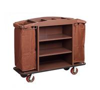 Cleaning Cart with Removable Canvas Bags and Locking Wheels Multi Purpose Hotel Housekeeping Trolley for Apartments and Hotels D Sle