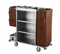 Cleaning Cart with Swivel Casters for Office and Hotel Use, Versatile Laundry Trolley