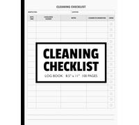 Cleaning Checklist Log Book: One-Stop Housekeeping House and Office Schedule | Easily Manage Must-Have Household Clean Tasks | White Cover
