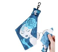 Cleaning Cloths for Glasses Floral Pattern Design Camera Photo Cleaning | Reusable Microfiber Screen Cleaner Wipes Keychain Floral Pattern Design Phone Laptop Window Windshields Mirrors Screens To