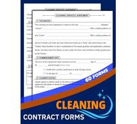 Cleaning Contract Forms: Service Agreement Logbook for Residential & Commercial Cleaners | 60 Forms, 120 Two-Sided Pages