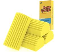 Cleaning Duster Sponge Damp Tool - 4 Pack Shadowgallery Reusable Household Sponges Dusters Magical Dust Sponge for Cleaning Blinds, Glass, Baseboards, Vents, Mirrors, Window Track Grooves (Yellow)
