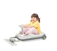 Cleaning Go Kart for Kids, Portable Floor Cleaning Kart with Mop, Telescopic Steering Rod, Lighted Wheels and Storage Space