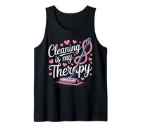 Cleaning Is My Therapy Cleaner Lady Housekeeping Housekeeper Tank Top
