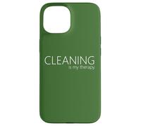 Cleaning is my therapy neat freak proud stay at home mom Case for iPhone 15