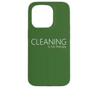 Cleaning is my therapy neat freak proud stay at home mom Case for iPhone 15 Pro