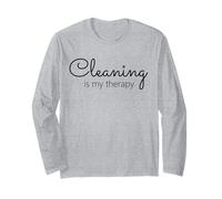 Cleaning is My Therapy Neat Freak Proud Stay at Home mom Long Sleeve T-Shirt
