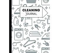 Cleaning Journal: Household Check Lists And To Do Lists. Discover The Easy Way To A Tidy And Clean Home. Washing Machine, Laundry Basket, Detergents, Iron, Clothespins, Hanger, Linen Pattern