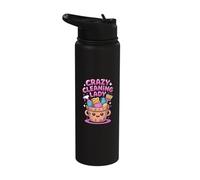 Cleaning Lady Housekeeping Cleaning Lover Housekeeper Stainless Steel Insulated Water Bottle